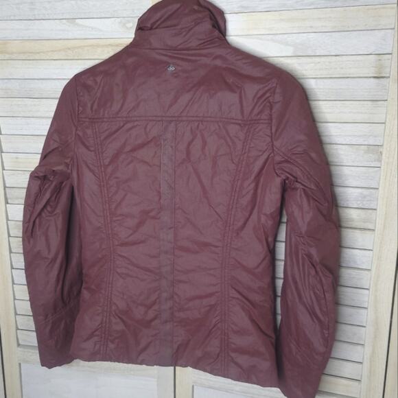 Prana Lightweight Puffer Jacket Womens XS Purple Maroon Waterproof Insulated - Picture 8 of 8
